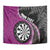 Personalised New Zealand Darts Tapestry Koru Tribal Tattoo and Silver Fern Maori Pattern Pink Color