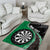 Personalised New Zealand Darts Area Rug Koru Tribal Tattoo and Silver Fern Maori Pattern Green Color