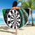 Personalised New Zealand Darts Beach Blanket Koru Tribal Tattoo and Silver Fern Maori Pattern Green Color