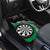 Personalised New Zealand Darts Car Mats Koru Tribal Tattoo and Silver Fern Maori Pattern Green Color