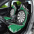 Personalised New Zealand Darts Car Seat Cover Koru Tribal Tattoo and Silver Fern Maori Pattern Green Color