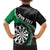 Personalised New Zealand Darts Family Matching Long Sleeve Bodycon Dress and Hawaiian Shirt Koru Tribal Tattoo and Silver Fern Maori Pattern Green Color