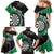 Personalised New Zealand Darts Family Matching Mermaid Dress and Hawaiian Shirt Koru Tribal Tattoo and Silver Fern Maori Pattern Green Color