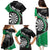 Personalised New Zealand Darts Family Matching Puletasi and Hawaiian Shirt Koru Tribal Tattoo and Silver Fern Maori Pattern Green Color