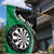 Personalised New Zealand Darts Garden Flag Koru Tribal Tattoo and Silver Fern Maori Pattern Green Color