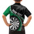 Personalised New Zealand Darts Kid Hawaiian Shirt Koru Tribal Tattoo and Silver Fern Maori Pattern Green Color