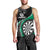 Personalised New Zealand Darts Men Tank Top Koru Tribal Tattoo and Silver Fern Maori Pattern Green Color