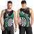 Personalised New Zealand Darts Men Tank Top Koru Tribal Tattoo and Silver Fern Maori Pattern Green Color