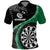 Personalised New Zealand Darts Polo Shirt Koru Tribal Tattoo and Silver Fern Maori Pattern Green Color