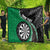 Personalised New Zealand Darts Quilt Koru Tribal Tattoo and Silver Fern Maori Pattern Green Color