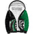 Personalised New Zealand Darts Sherpa Hoodie Koru Tribal Tattoo and Silver Fern Maori Pattern Green Color