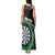 Personalised New Zealand Darts Tank Maxi Dress Koru Tribal Tattoo and Silver Fern Maori Pattern Green Color