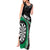 Personalised New Zealand Darts Tank Maxi Dress Koru Tribal Tattoo and Silver Fern Maori Pattern Green Color