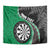 Personalised New Zealand Darts Tapestry Koru Tribal Tattoo and Silver Fern Maori Pattern Green Color