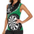 Personalised New Zealand Darts Women Sleeveless Polo Shirt Koru Tribal Tattoo and Silver Fern Maori Pattern Green Color