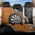 Personalised New Zealand Darts Back Car Seat Cover Koru Tribal Tattoo and Silver Fern Maori Pattern Orange Color