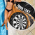 Personalised New Zealand Darts Beach Blanket Koru Tribal Tattoo and Silver Fern Maori Pattern Orange Color