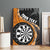 Personalised New Zealand Darts Canvas Wall Art Koru Tribal Tattoo and Silver Fern Maori Pattern Orange Color