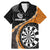 Personalised New Zealand Darts Family Matching Mermaid Dress and Hawaiian Shirt Koru Tribal Tattoo and Silver Fern Maori Pattern Orange Color