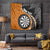 Personalised New Zealand Darts Tapestry Koru Tribal Tattoo and Silver Fern Maori Pattern Orange Color