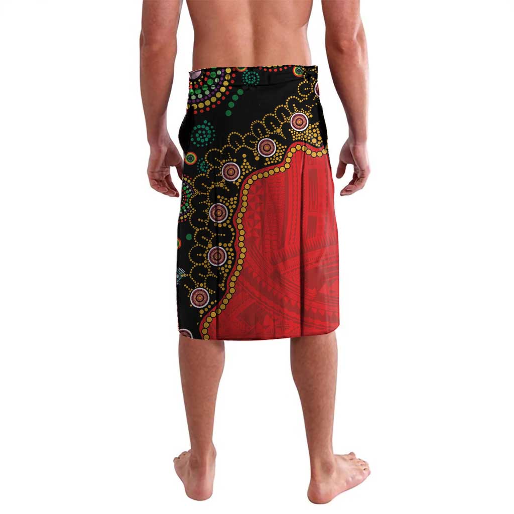 Tonga Ngatu and Australia Together Lavalava Polynesian Humpback Whale and Aboriginal Kangaroo