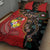 Tonga Ngatu and Australia Together Quilt Bed Set Polynesian Humpback Whale and Aboriginal Kangaroo