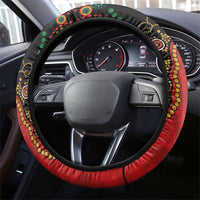 Tonga Ngatu and Australia Together Steering Wheel Cover Polynesian Humpback Whale and Aboriginal Kangaroo LT03 - Polynesian Pride