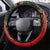 Tonga Ngatu and Australia Together Steering Wheel Cover Polynesian Humpback Whale and Aboriginal Kangaroo