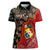 Tonga Ngatu and Australia Together Women Polo Shirt Polynesian Humpback Whale and Aboriginal Kangaroo