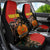 Personalised Papua New Guinea and Australia Together Car Seat Cover Bird-of-paradise and Kangaroo with Aboriginal Pattern