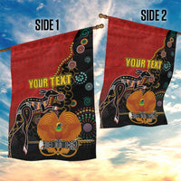 Personalised Papua New Guinea and Australia Together Garden Flag Bird-of-paradise and Kangaroo with Aboriginal Pattern LT03 - Polynesian Pride