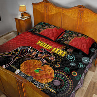 Personalised Papua New Guinea and Australia Together Quilt Bed Set Bird-of-paradise and Kangaroo with Aboriginal Pattern LT03 - Polynesian Pride