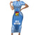 Hela Wigmen Rugby Short Sleeve Bodycon Dress Papua New Guinea Polynesian Tattoo LT03 Long Dress Blue - Polynesian Pride