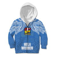 Custom Hela Wigmen Rugby Kid Hoodie Papua New Guinea Polynesian Tattoo LT03 - Polynesian Pride