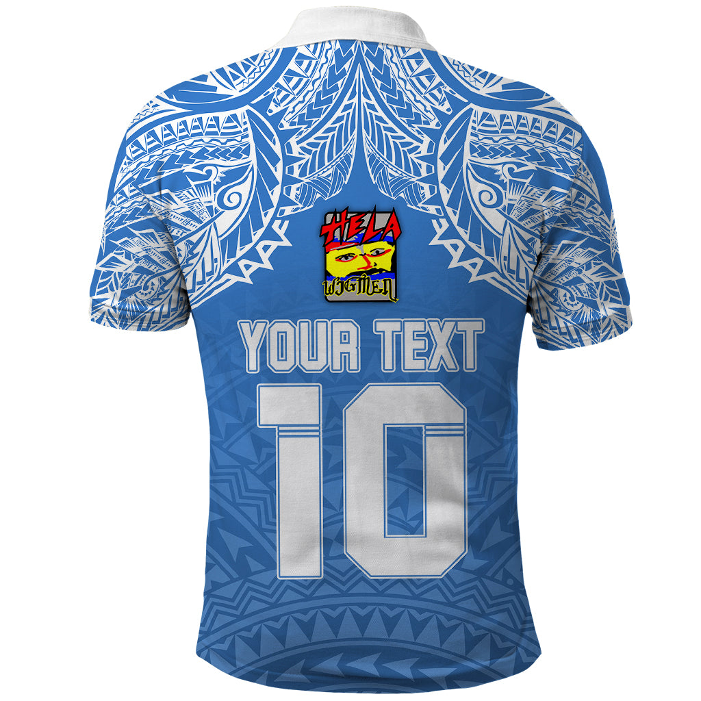 Custom Hela Wigmen Rugby Polo Shirt Papua New Guinea Polynesian Tattoo LT03 - Polynesian Pride