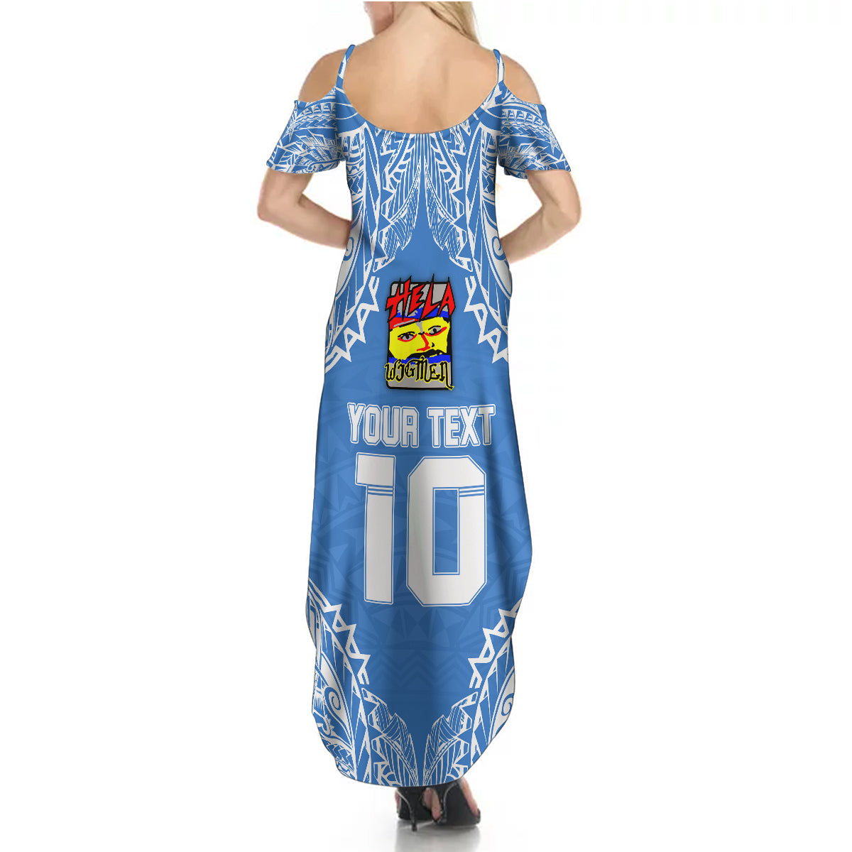 Custom Hela Wigmen Rugby Summer Maxi Dress Papua New Guinea Polynesian Tattoo LT03 - Polynesian Pride