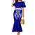 Kimbe Cutters Rugby Family Matching Mermaid Dress and Hawaiian Shirt Papua New Guinea Polynesian Tattoo Blue Version LT03 Mom's Dress Blue - Polynesian Pride