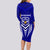 Kimbe Cutters Rugby Long Sleeve Bodycon Dress Papua New Guinea Polynesian Tattoo Blue Version LT03 - Polynesian Pride