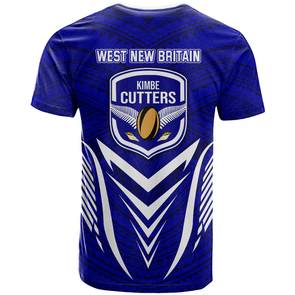 Kimbe Cutters Rugby T Shirt Papua New Guinea Polynesian Tattoo Blue Version LT03 - Polynesian Pride