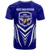 Kimbe Cutters Rugby T Shirt Papua New Guinea Polynesian Tattoo Blue Version LT03 - Polynesian Pride