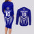 Custom Kimbe Cutters Rugby Couples Matching Long Sleeve Bodycon Dress and Long Sleeve Button Shirts Papua New Guinea Polynesian Tattoo Blue Version LT03 - Polynesian Pride