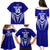 Custom Kimbe Cutters Rugby Family Matching Puletasi Dress and Hawaiian Shirt Papua New Guinea Polynesian Tattoo Blue Version LT03 - Polynesian Pride