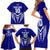 Custom Kimbe Cutters Rugby Family Matching Short Sleeve Bodycon Dress and Hawaiian Shirt Papua New Guinea Polynesian Tattoo Blue Version LT03 - Polynesian Pride