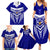 Custom Kimbe Cutters Rugby Family Matching Summer Maxi Dress and Hawaiian Shirt Papua New Guinea Polynesian Tattoo Blue Version LT03 - Polynesian Pride