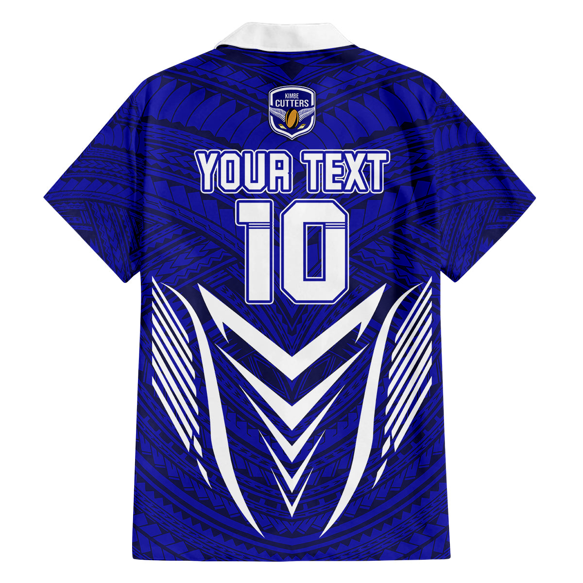 Custom Kimbe Cutters Rugby Kid Hawaiian Shirt Papua New Guinea Polynesian Tattoo Blue Version LT03 - Polynesian Pride