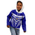 Custom Kimbe Cutters Rugby Kid Hoodie Papua New Guinea Polynesian Tattoo Blue Version LT03 - Polynesian Pride