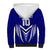 Custom Kimbe Cutters Rugby Sherpa Hoodie Papua New Guinea Polynesian Tattoo Blue Version LT03 - Polynesian Pride