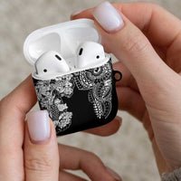 Japanese Irezumi and Hawaiian Polynesian Art Tattoo AirPods Case Black Color LT03 - Polynesian Pride