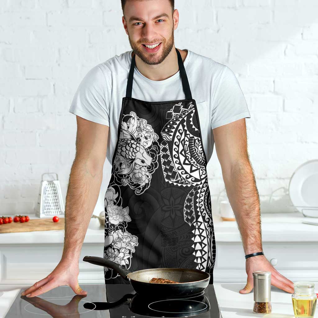 Japanese Irezumi and Hawaiian Polynesian Art Tattoo Apron Black Color LT03 - Polynesian Pride