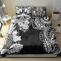 Japanese Irezumi and Hawaiian Polynesian Art Tattoo Bedding Set Black Color - Polynesian Pride